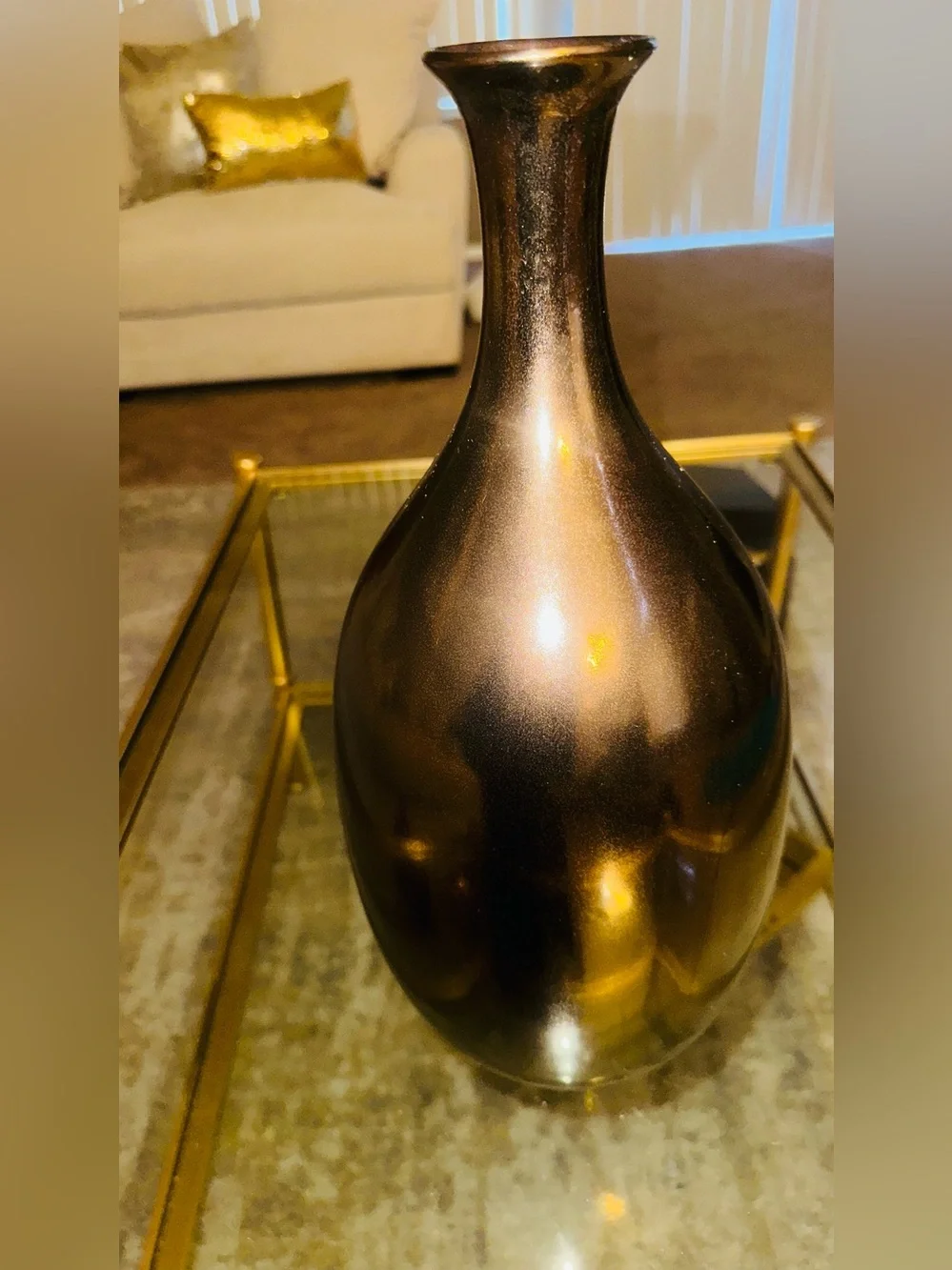 Pier 1 Metallic Bronze Decorative Vase and Bowl Set - Home Accents